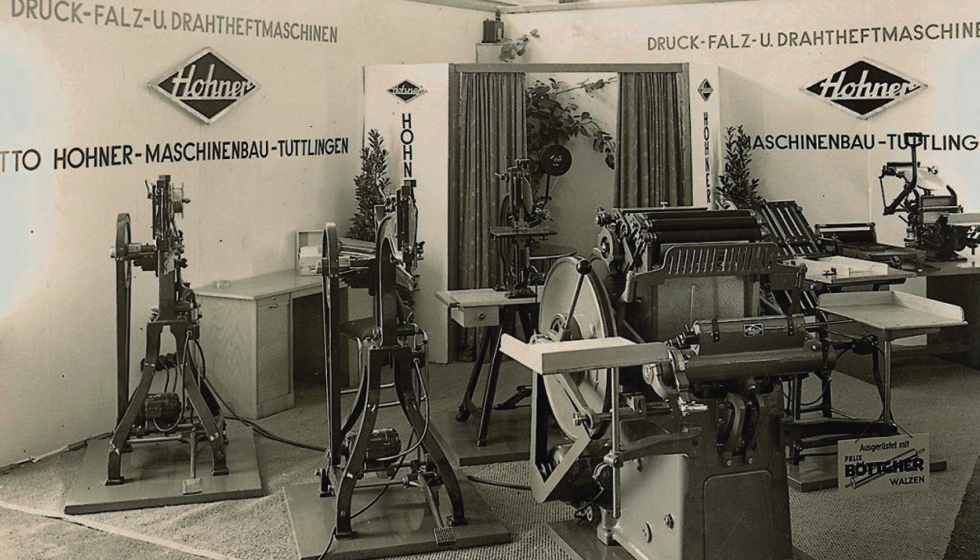 Stand de Hohner en Drupa 1958