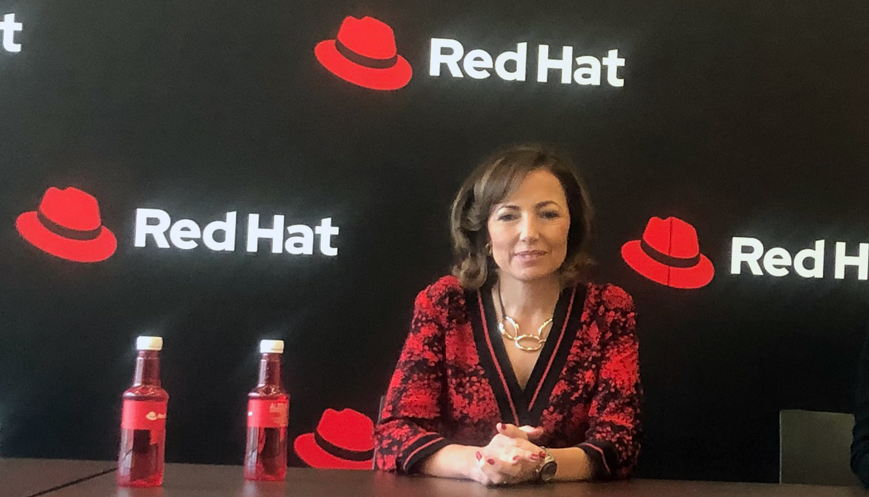 Julia Bernal, country manager para Espaa y Portugal de Red Hat, durante su comparecencia ante los medios con motivo del Red Hat Forum 2019 Madrid...