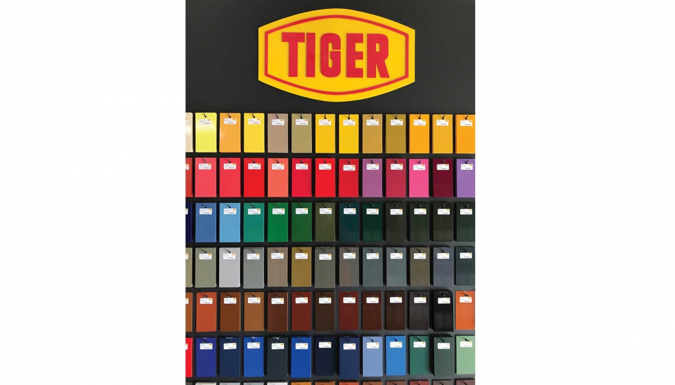 Tiger Coatings dispone de una muy extensa gama de acabados con mltiples combinaciones, brillos y texturas