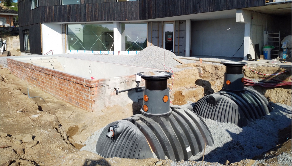 Proyecto de recuperacin de agua de lluvia realizado en una vivienda particular en Cabrils