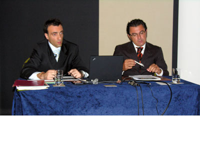 El Director General de Walter en Espaa, David Sanz, y el Vicepresidente Ejecutivo de la compaa, Mirko Merlo...
