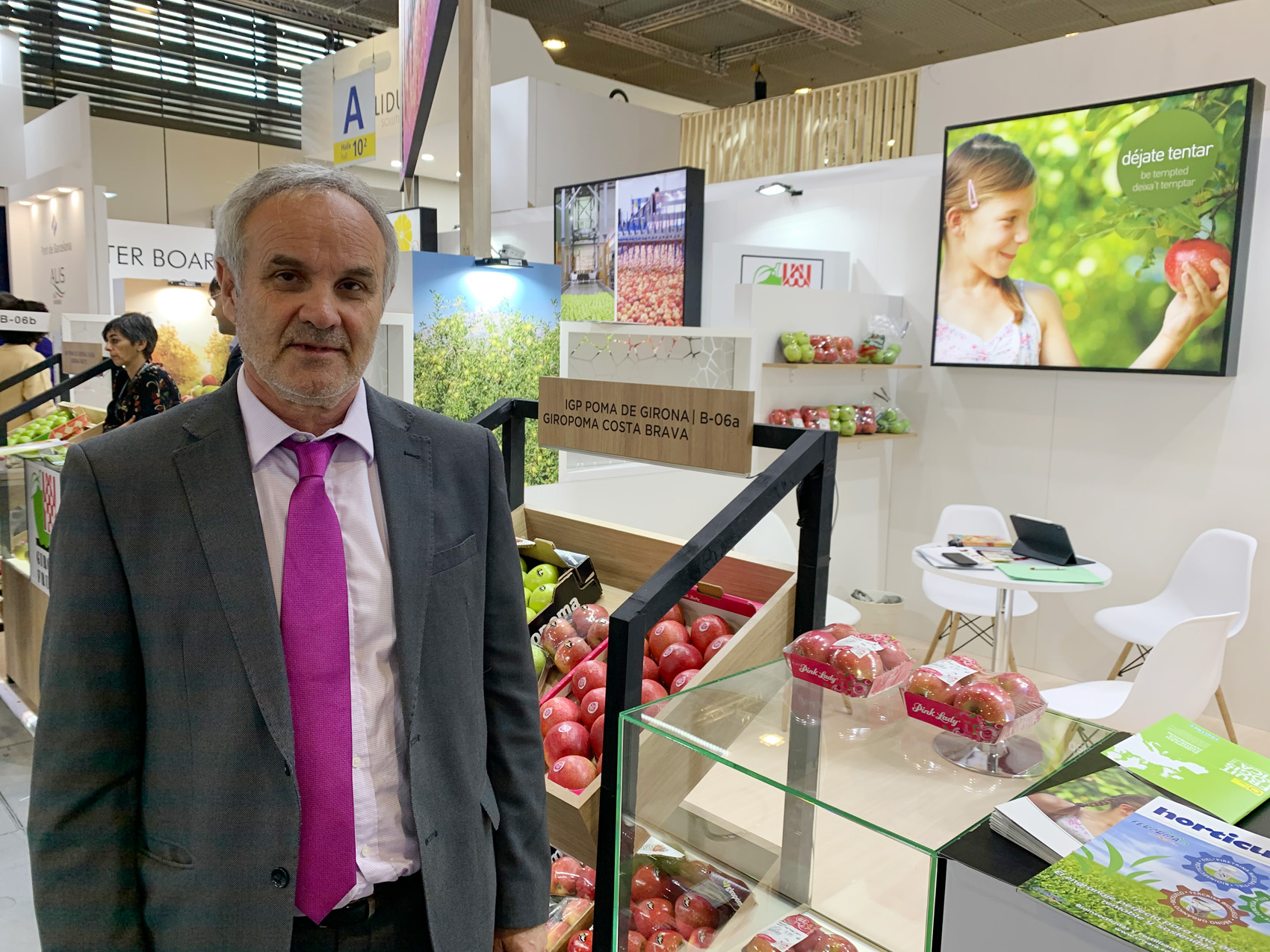 Alex Creixell, gerente de Giropoma, durante la pasada edición de Fruit Logistica