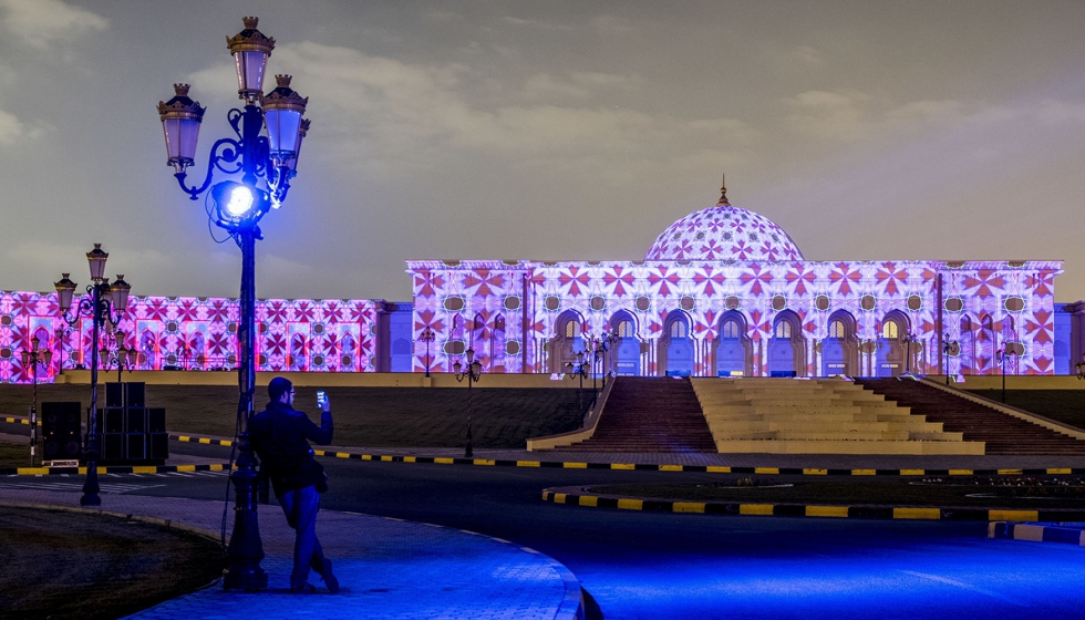 Instalacin en Maestro - Sharjah Light Festival (2017). Foto: Cedida por Mouawad Laurier