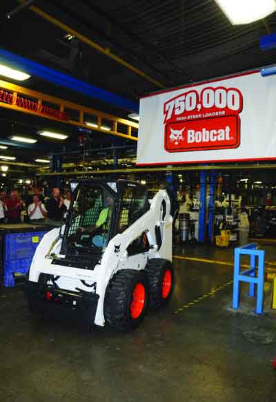 Number 750,000 of Bobcat compact loader