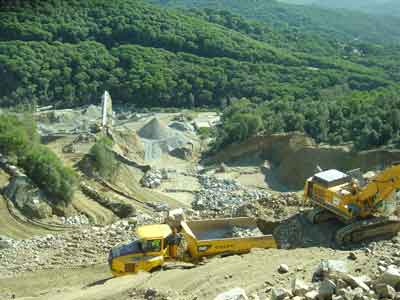 Panoramic view of the quarry at KM5 International