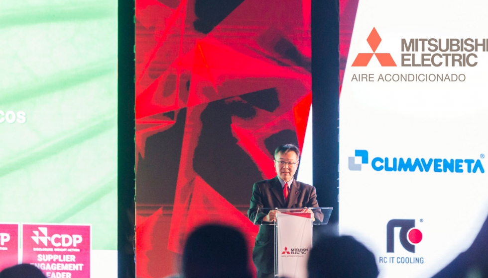 Masami Kusano, presidente de Mitsubishi Electric Europe, centr su discurso en la apuesta por la sostenibilidad del grupo...