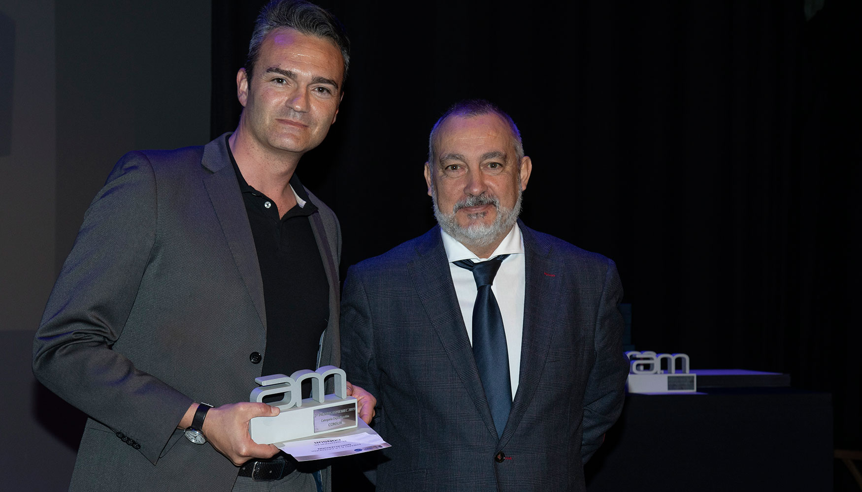 ngel Hernndez, vocal de Aspromec y director de Interempresas Media, fue el encargado de entregar el premio en la categora Digitalizacin...