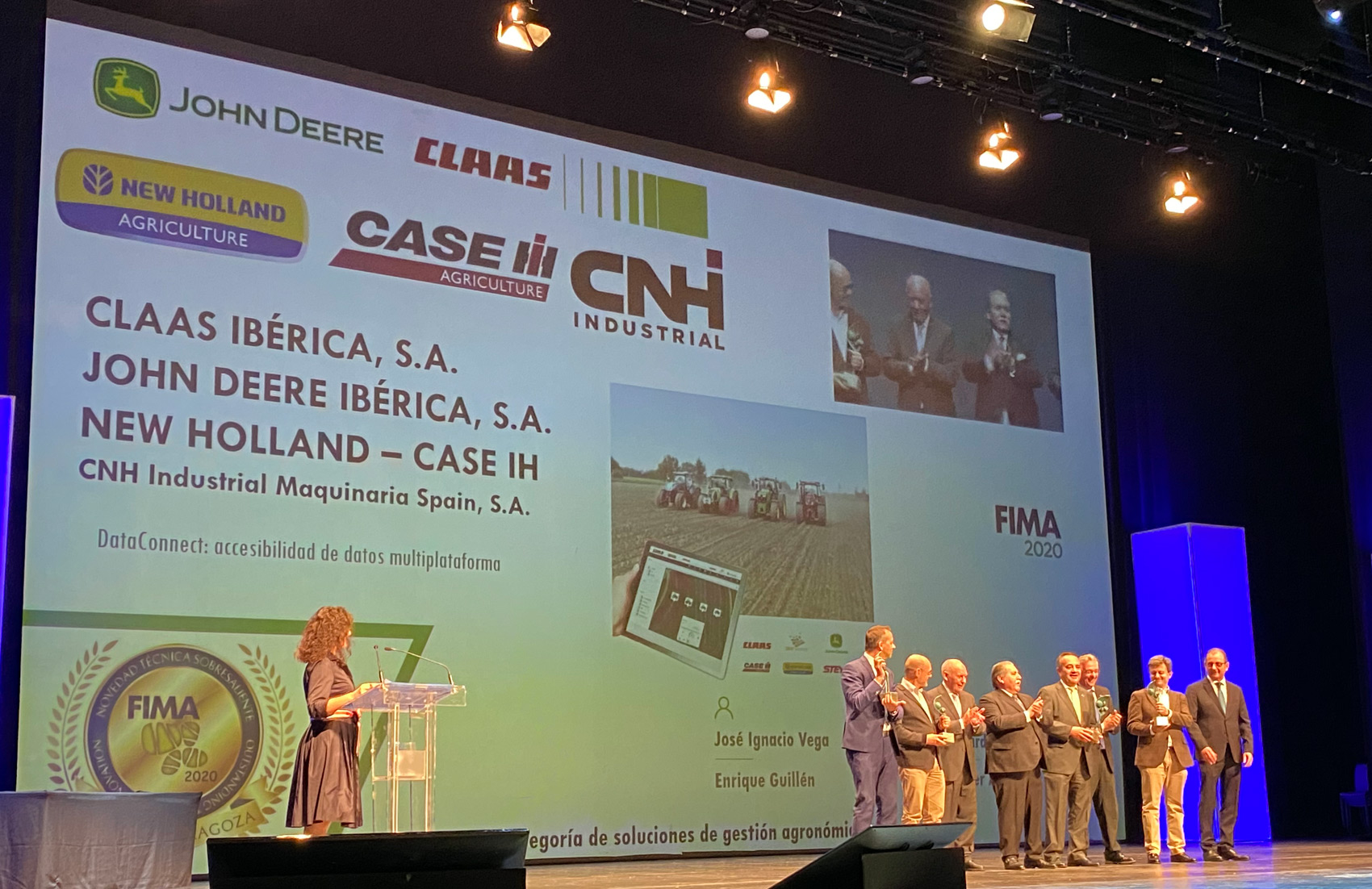 Claas, John Deere, New Holland y Case IH recibieron por primera vez un premio conjunto por la plataforma DataConnect