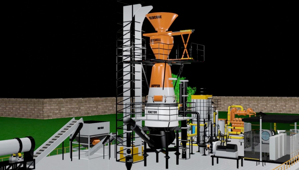 Figura 3: Vista general de una planta de gasificacin de biomasa. Fuente: ANKUR