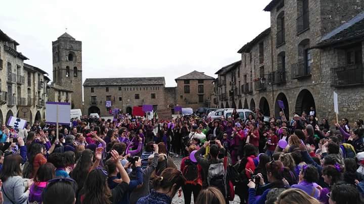 Protesta de mujeres rurales en Ainsa (Huesca)