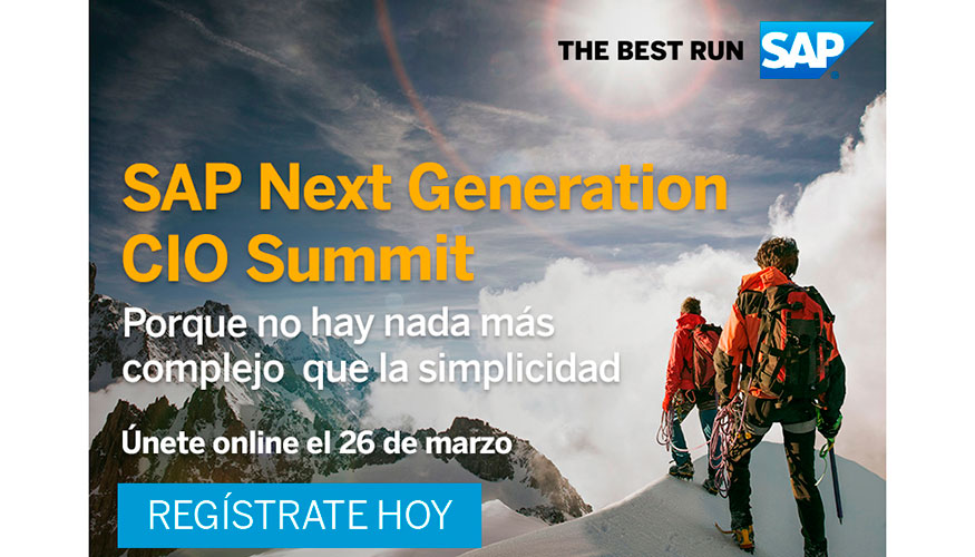 SAP Next Generation CIO Summit tendr lugar online el 26 de marzo. Regstrate hoy