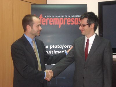 Aleix Torn, director comercial de Interempresas, y Ferran Font, director comercial de HabitatSoft