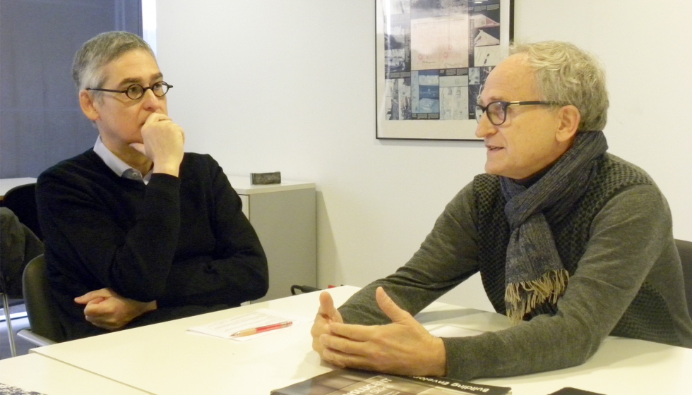 Pablo Garrido y Joan-Llus Zamora, en un momento de la entrevista