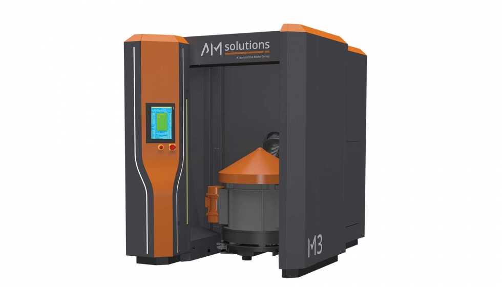 El desarrollo ulterior del sistema M3 de AM Solutions permite el posprocesamiento económico y automatizado de componentes impresos en 3D...