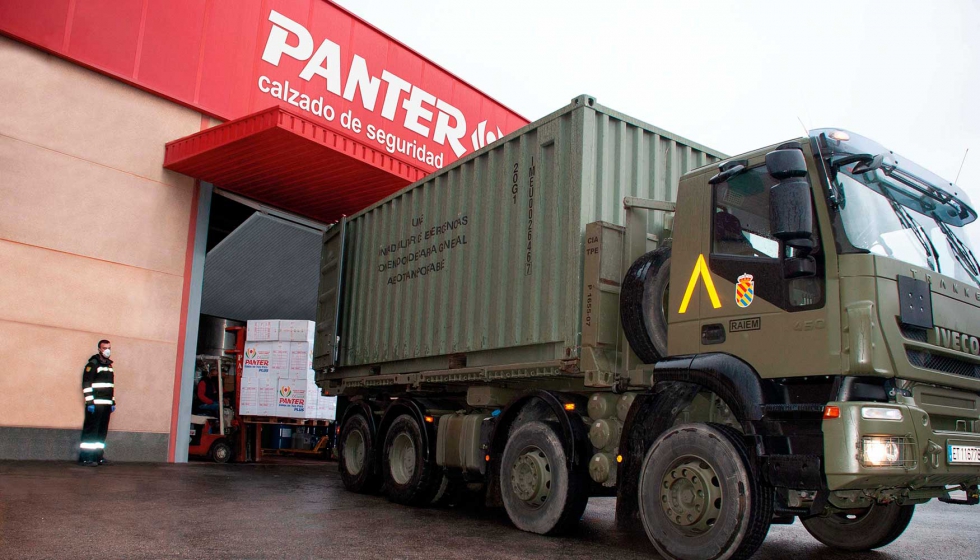 Panter ha donado hasta el momento ms 1.300 pares de botas a la Unidad Militar de Emergencia (UME)