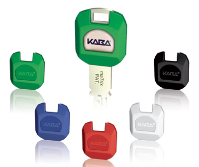 Las llaves Kaba maTrix tienen diferentes clips de colores intercambiables para una mejor organizacin y reconocimiento