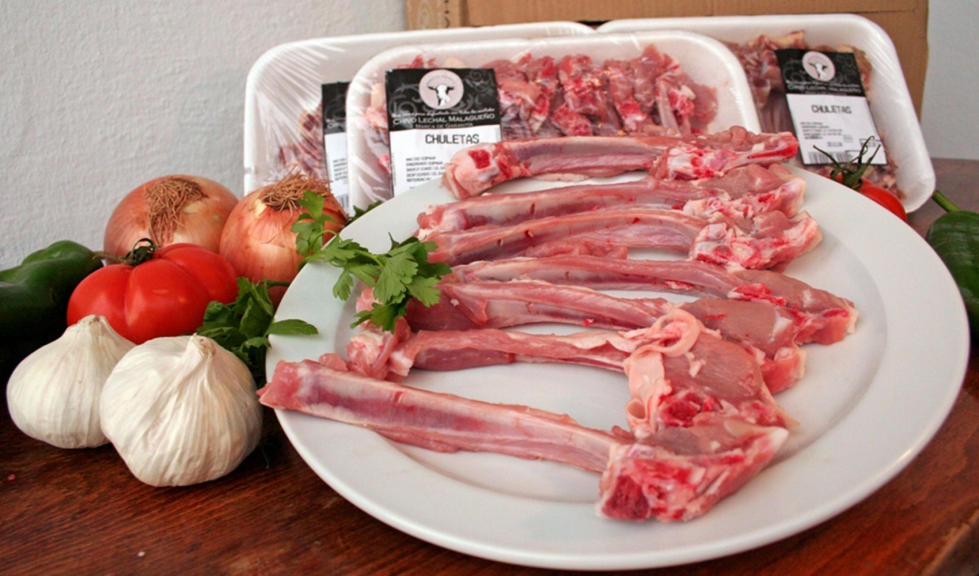 Chuletillas de la marca de calidad Chivo Lechal Malagueo