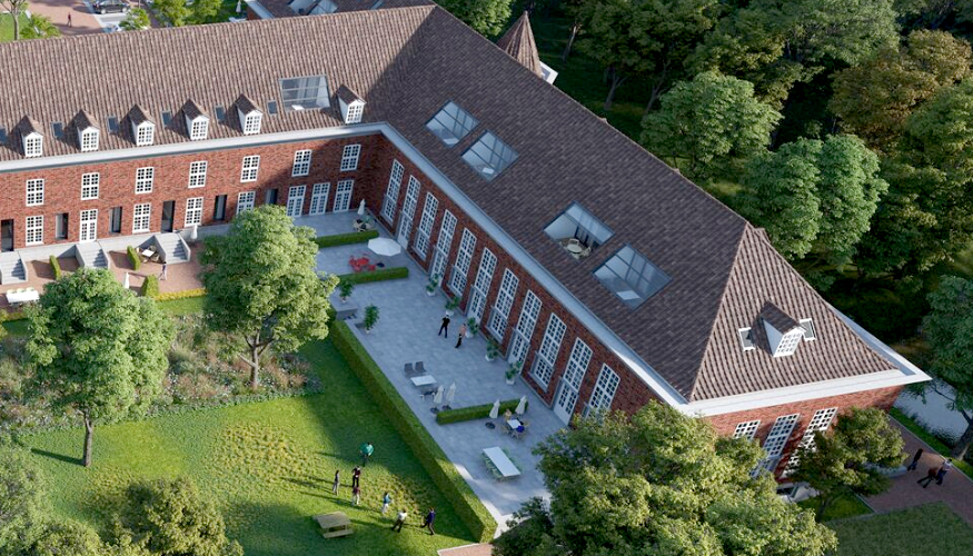 Techo mvil Airclos en el compejo residencial Julia's Park, en La Haya, Pases Bajos