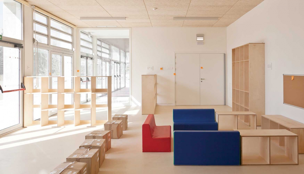 Interior de uno de los espacios de la nueva escuela infantil del Liceo Francs de Madrid...