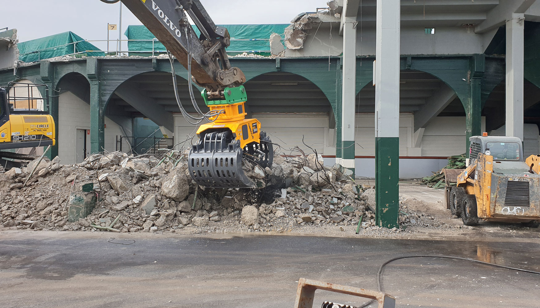 Trabajos de demolici�n en el Kooyong Lawn Tennis Club