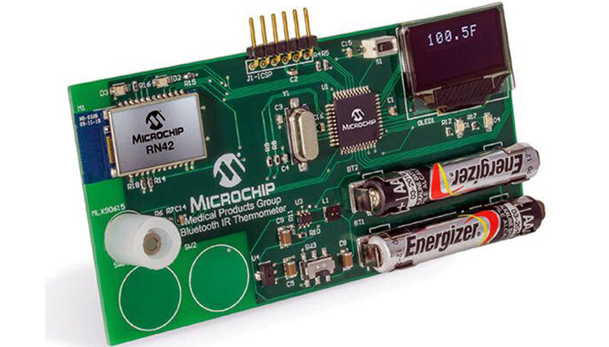 La Connected Thermometer Board demuestra la implementacin de un termmetro digital conectado a Bluetooth con un MCU PIC16F1519 y un mdulo Bluetooth...