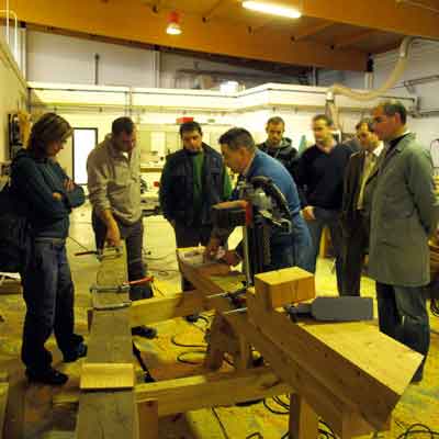 Demostraciones realizadas con maquinaria Mafell para el mecanizado de madera estructural