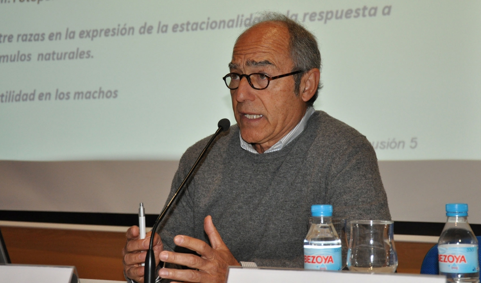 Antonio L�pez Sebasti�n, en una intervenci�n en el Foro Nacional de Ovino