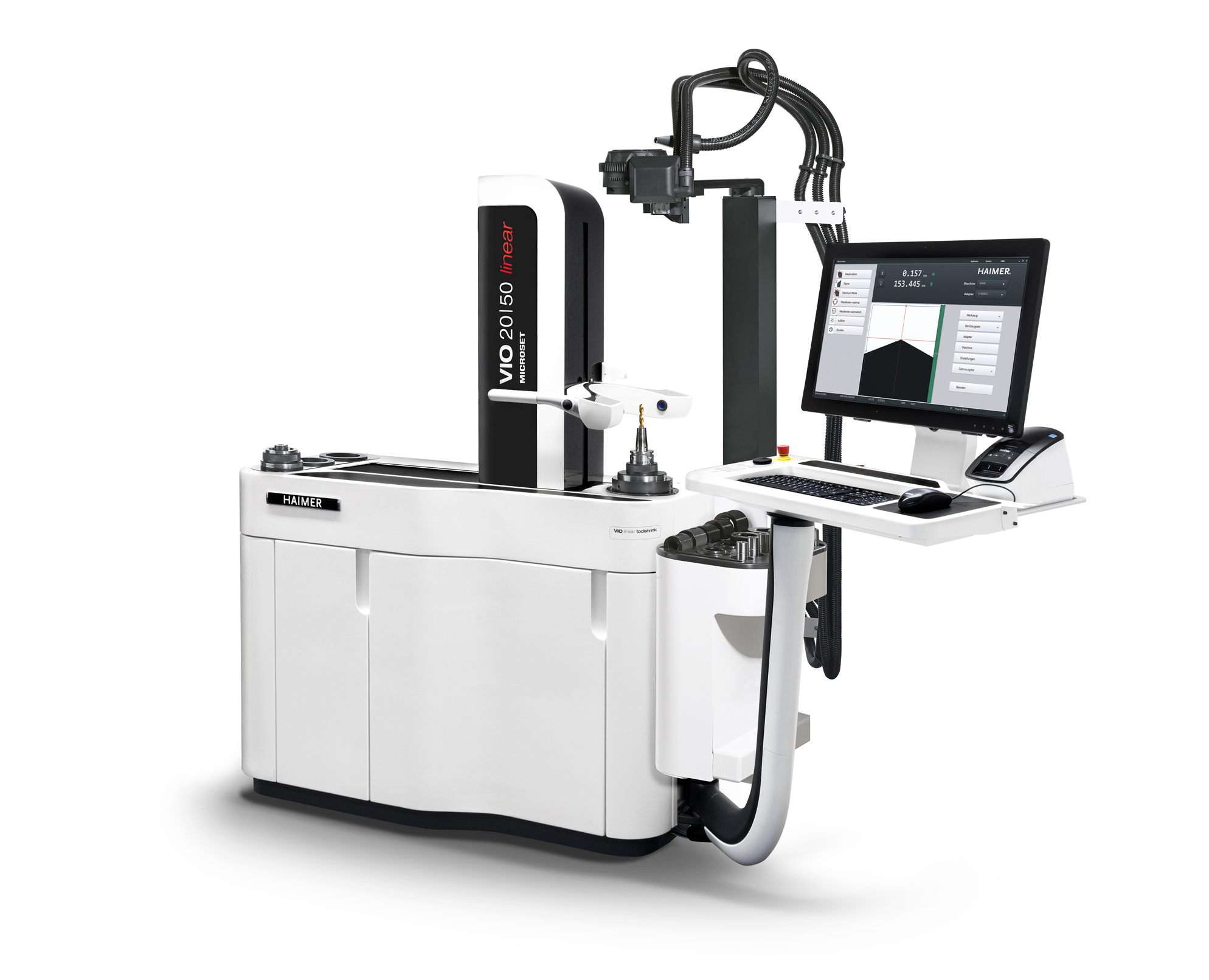 O dispositivo combinado de pr�-ajuste e retra��o Haimer Microset VIO linear toolshrink tem a capacidade da Ind�stria 4...