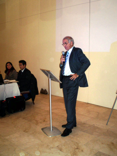 Juan Bautista Ubarretxena durante la presentaci�n oficial de los productos Denyo...