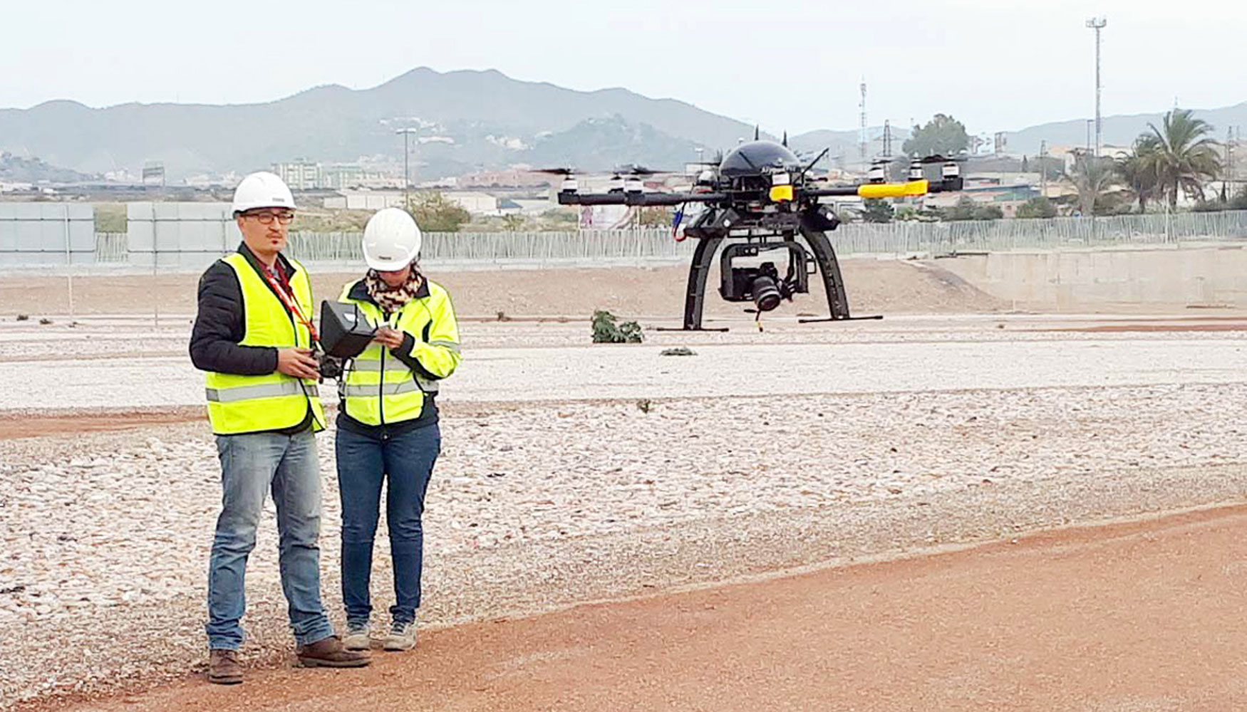 El estudio Conprevam mide parmetros ambientales nocivos en construccin mediante drones