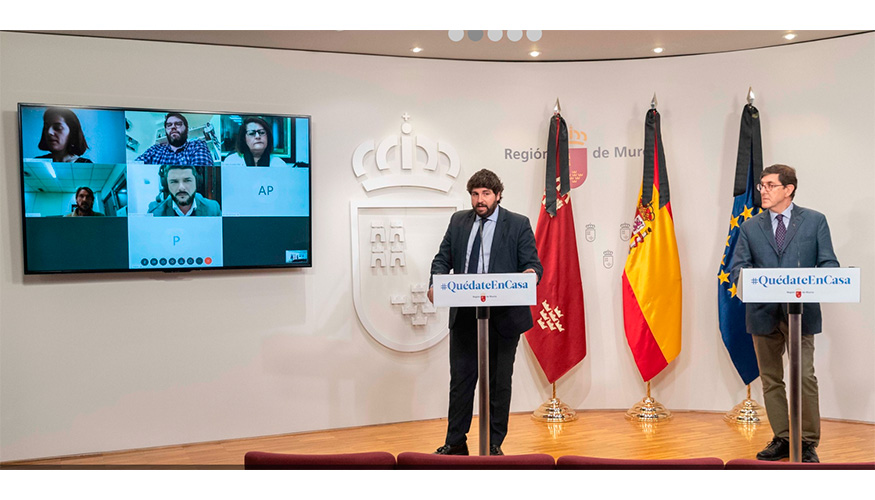 Conferencia de prensa tras el Consejo de Gobierno de la Regin de Murcia