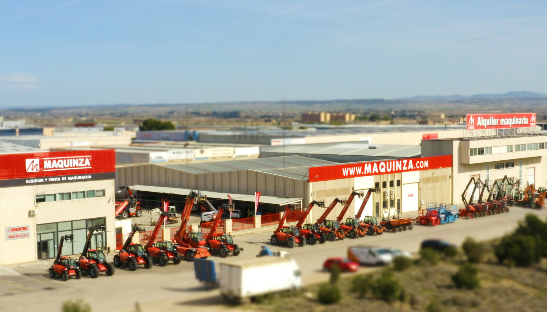 Imagen area de las instalaciones centrales de Maquinza en Zaragoza