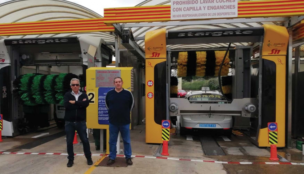 La instalacin de la Cooperativa Auto-Taxi de Zaragoza cuenta con dos puentes de Aquarama, una unidad del modelo S11 y otra del S9...