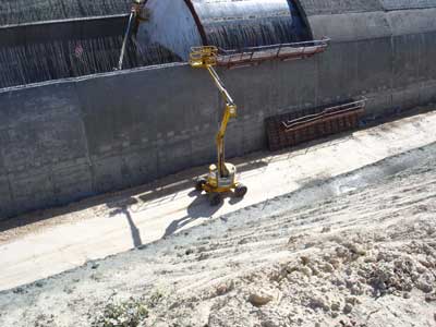 Maquinaria de Hune trabajando en las obras del Ave