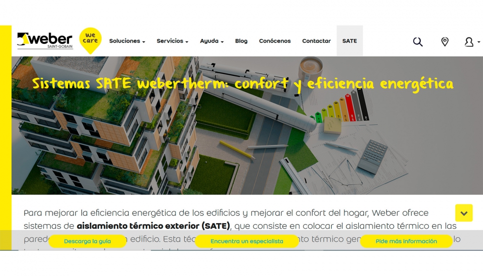 Saint-Gobain Weber pone en marcha una landing page relativa a sus sistemas de aislamiento trmico