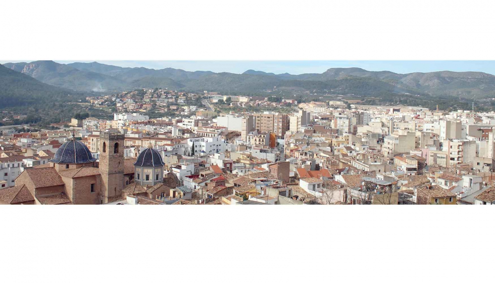 Vista area del municipio castellonense de Onda