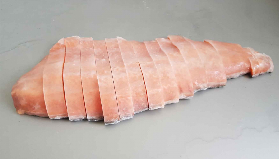 La gama permite el corte de pescado congelado y fresco, con y sin hueso