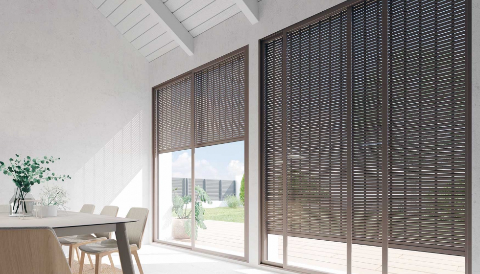 Las persianas con lamas PS - 25 R favorecen la intimidad en el interior del hogar al tiempo que permiten una visibilidad total desde el interior...