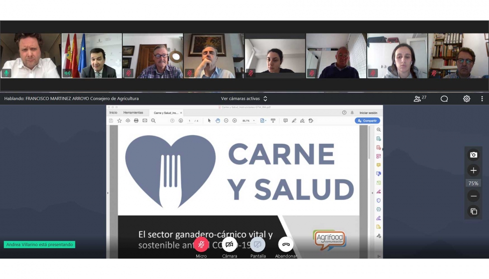 Encuentro virtual organizado por la plataforma Carne y Salud