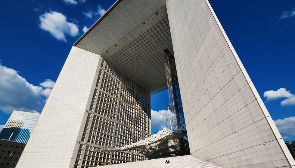 La Grande Arche se presenta de manera diferente dependiendo de la perspectiva...