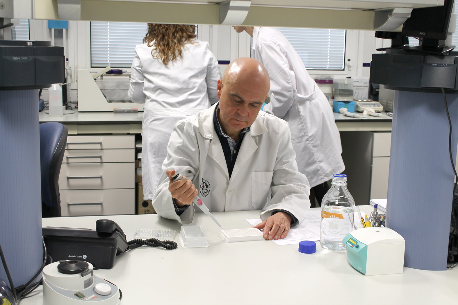 El investigador Juan Jos Gaforio en el laboratorio del Departamento de Ciencias de la Salud de la Universidad de Jan