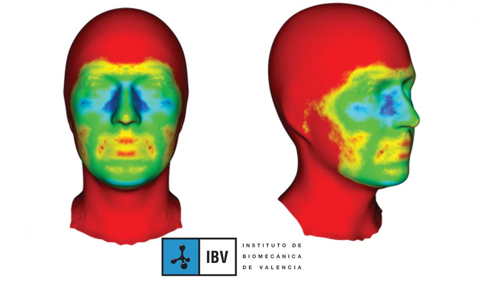 El mapa de variabilidad de la cara ofrece informacin de ayuda para disear el contorno de las mascarillas y seleccionar el material de acomodacin...