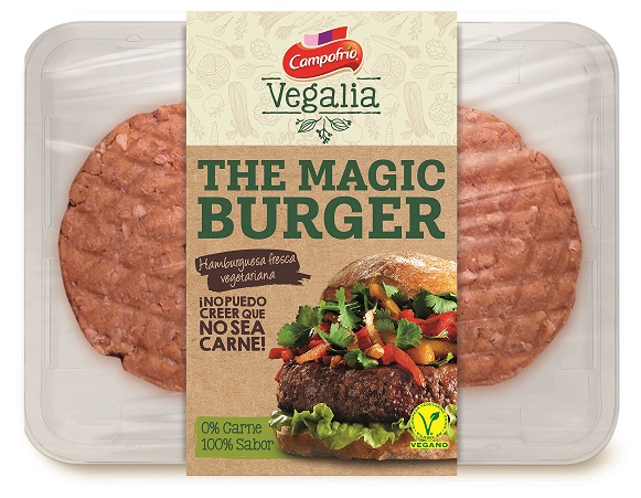 La nueva hamburguesa est elaborada con ingredientes naturales como la protena vegetal de soja y guisante, championes y aceite de girasol...