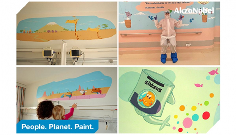 Murales en el hospital suizo de Kinder Klinik Kantons