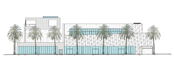 Alzado del edificio Ortega y Gasset junto a la fachada del futuro hotel de cuatro estrellas