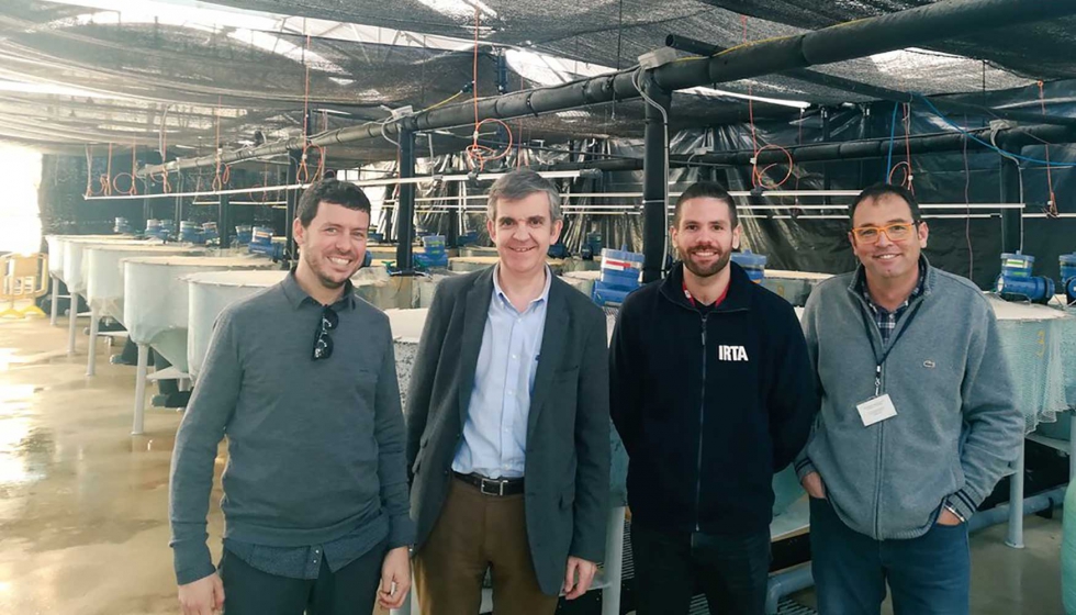 Jos Carlos Quintela (CSO de Natac) y Jos Mara Pinilla (Project Manager) en su visita de representantes a las instalaciones del IRTA de Sant Carles...