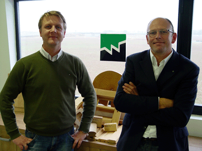 Wolfgang Stadie y Frank Urban, gerente y responsable de ventas en la regin centro respectivamente en Weinig Espaa