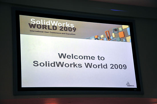 SolidWorks World 2009, exhibition and international users Conference, held in Orlando (USA), between 8 and 11 February