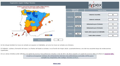 El documento, que define de forma rpida y sencilla el espesor mnimo recomendable, est disponible en www.aipex.es