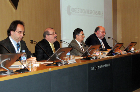 From left to right: Ricard Frigola, Manel Nadal, Llus Tejedor and Ramn Vzquez, at the opening of the first days of Logistics Manager...